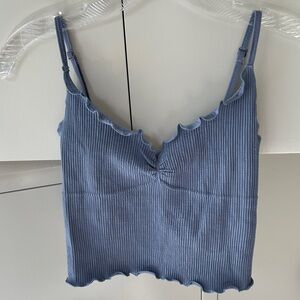 Urban Outfitters Blue Scallop Edge Camisole